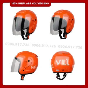 Mũ bảo hiểm in logo đặt xe VILL