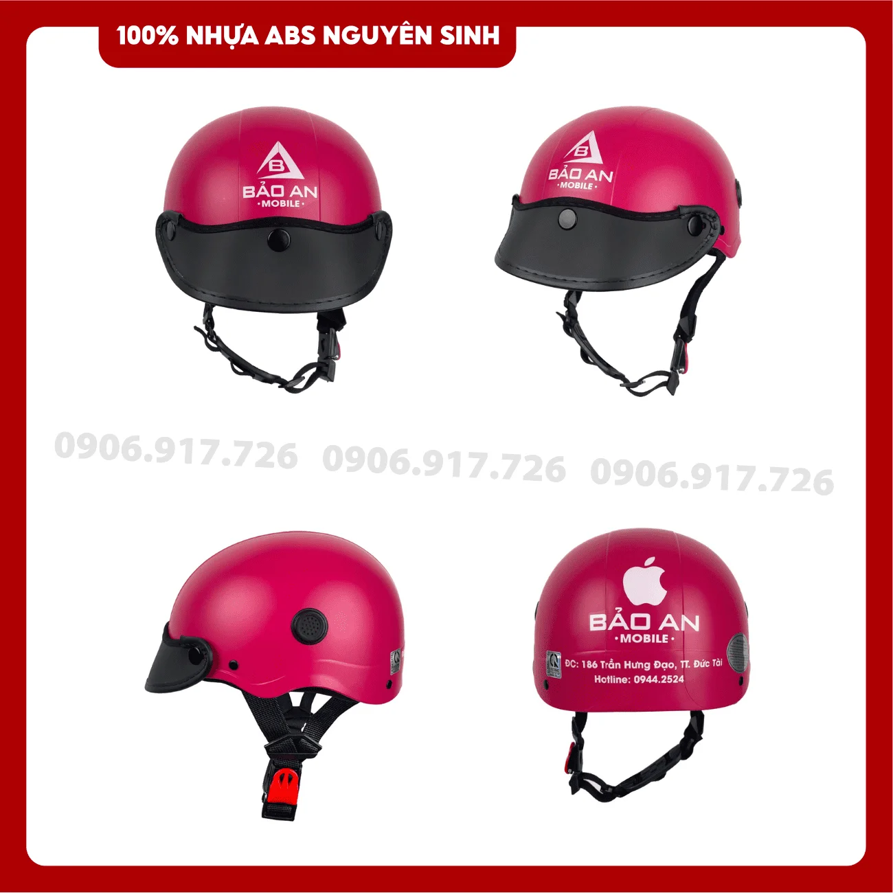 Mũ bảo hiểm in logo Điện thoại Bảo An