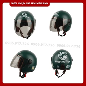 Mũ bảo hiểm in logo Du lịch Hà Giang Trips