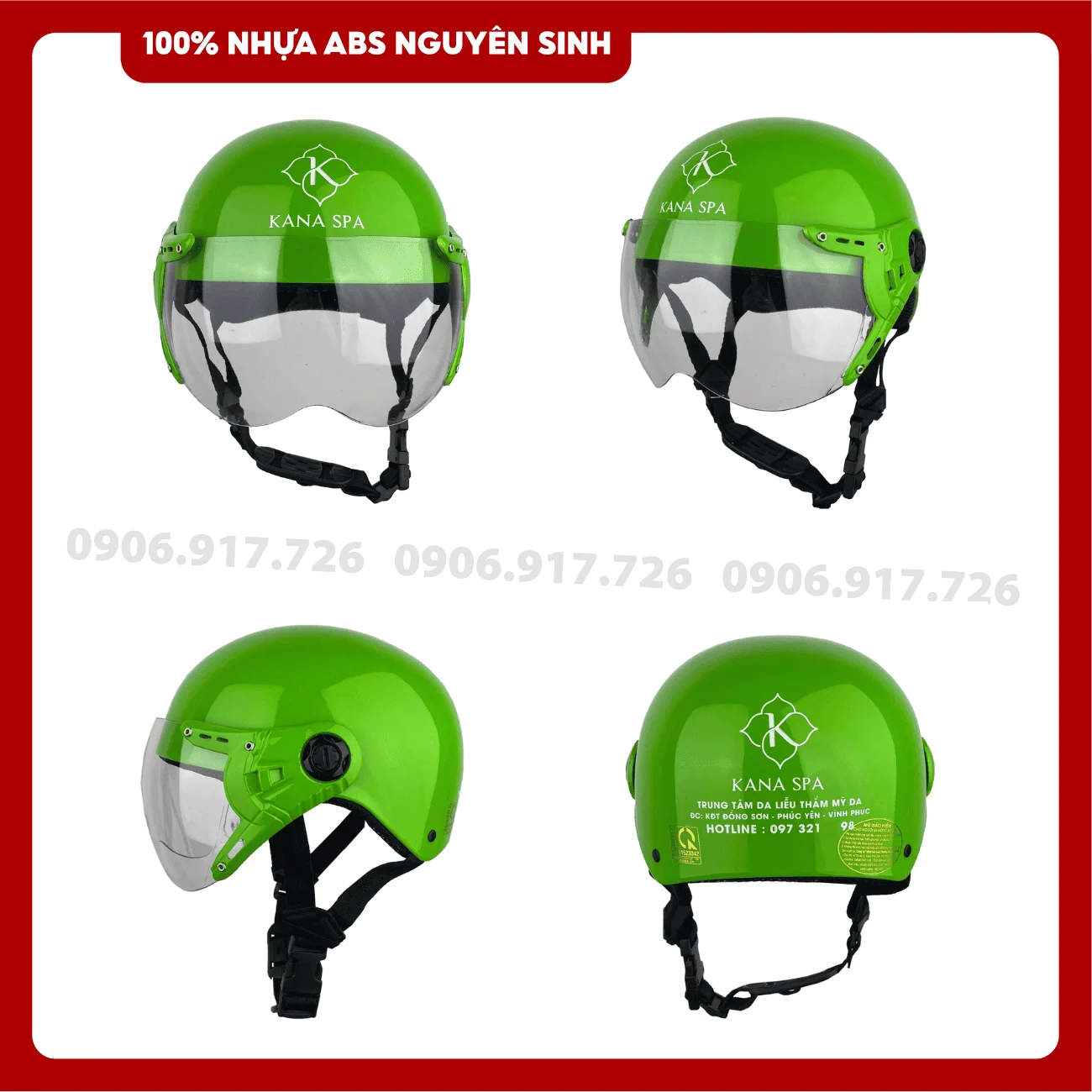 Mũ bảo hiểm in logo KANA Spa