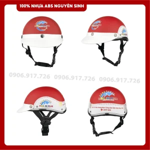 Mũ bảo hiểm in logo Mầm non Hoạ Mi Plus