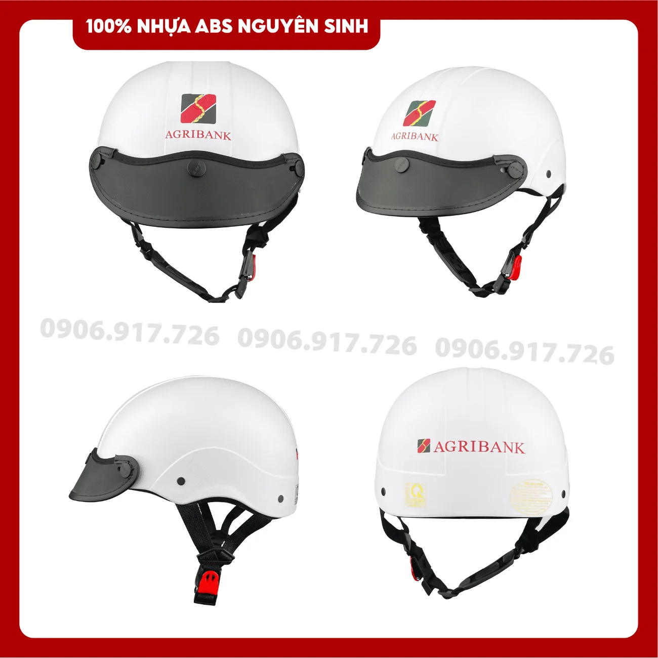 Mũ bảo hiểm in logo Ngân hàng Agribank