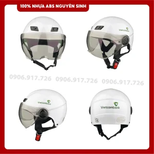 Mũ bảo hiểm in logo Ngân hàng Vietcombank