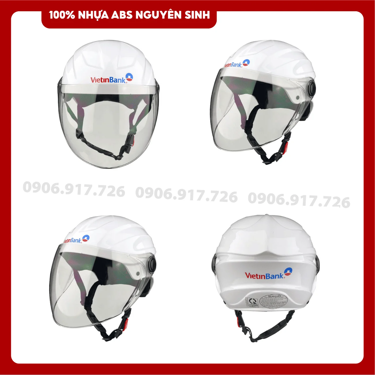 Mũ bảo hiểm in logo Ngân hàng Vietinbank