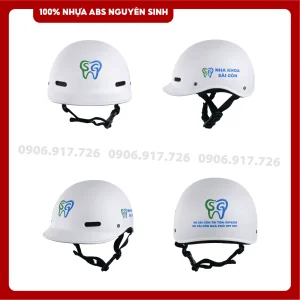 Mũ bảo hiểm in logo Nha khoa Sài Gòn