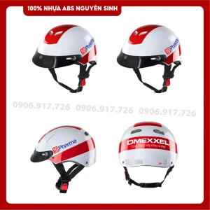Mũ bảo hiểm in logo Nhà thuốc 10 Pharma