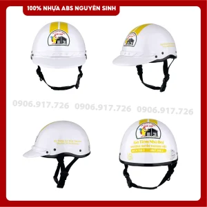 Mũ bảo hiểm in logo Quán ăn Gà tiềm Nhà đôi