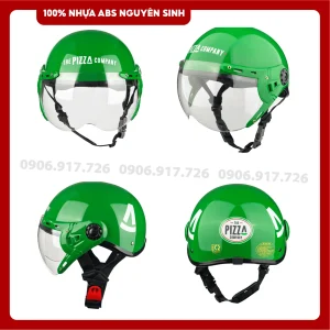 Mũ bảo hiểm in logo The Pizza Company