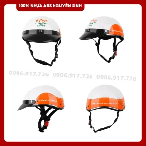 Mũ bảo hiểm in logo thức ăn chăn nuôi Sunmax