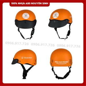 Mũ bảo hiểm in logo Trung tâm tiếng Anh Nhà Max Power
