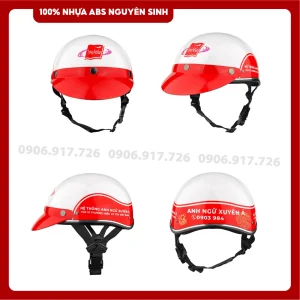 Mũ bảo hiểm in logo Trung tâm tiếng Anh Xuyên Á