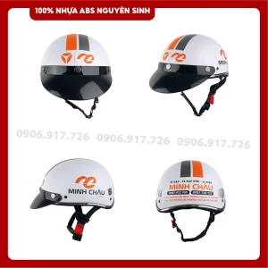 Mũ bảo hiểm in logo Xe điện Minh Châu