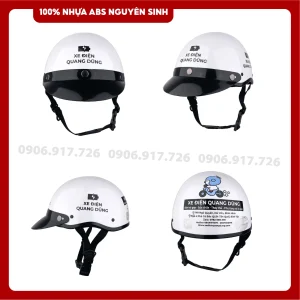 Mũ bảo hiểm in logo Xe điện Quang Dũng