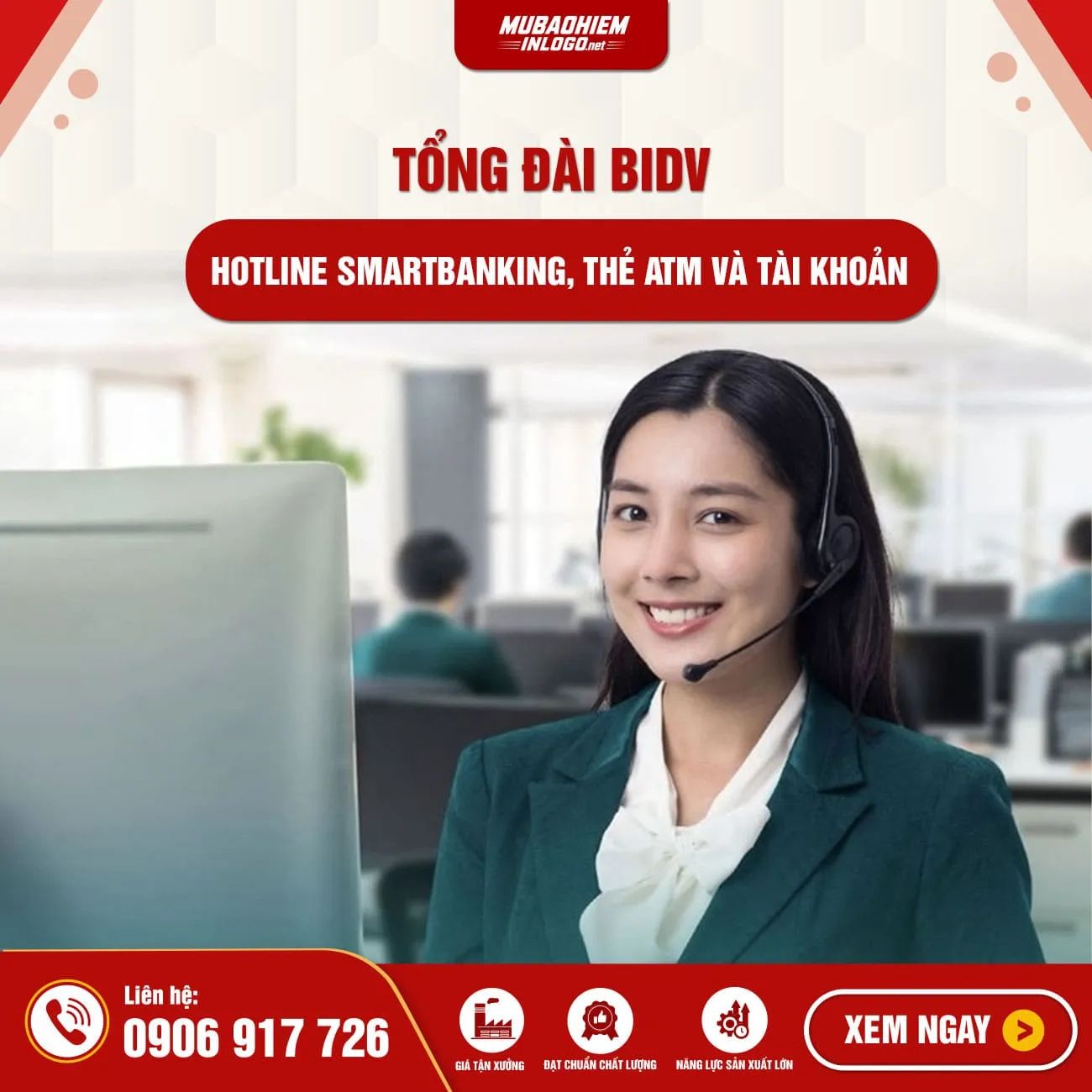 Tổng đài BIDV 1900 9247: hotline SmartBanking, thẻ ATM, tài khoản