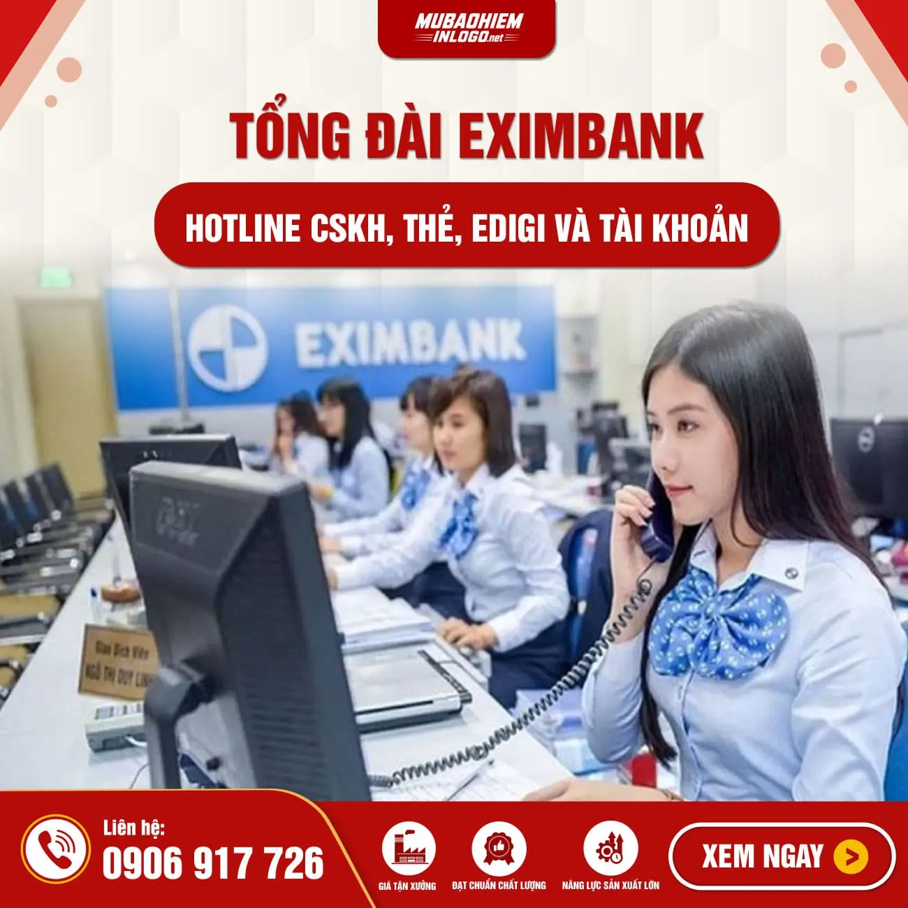 Tổng đài Eximbank 1900 6655: hotline CSKH, thẻ, EDigi và tài khoản