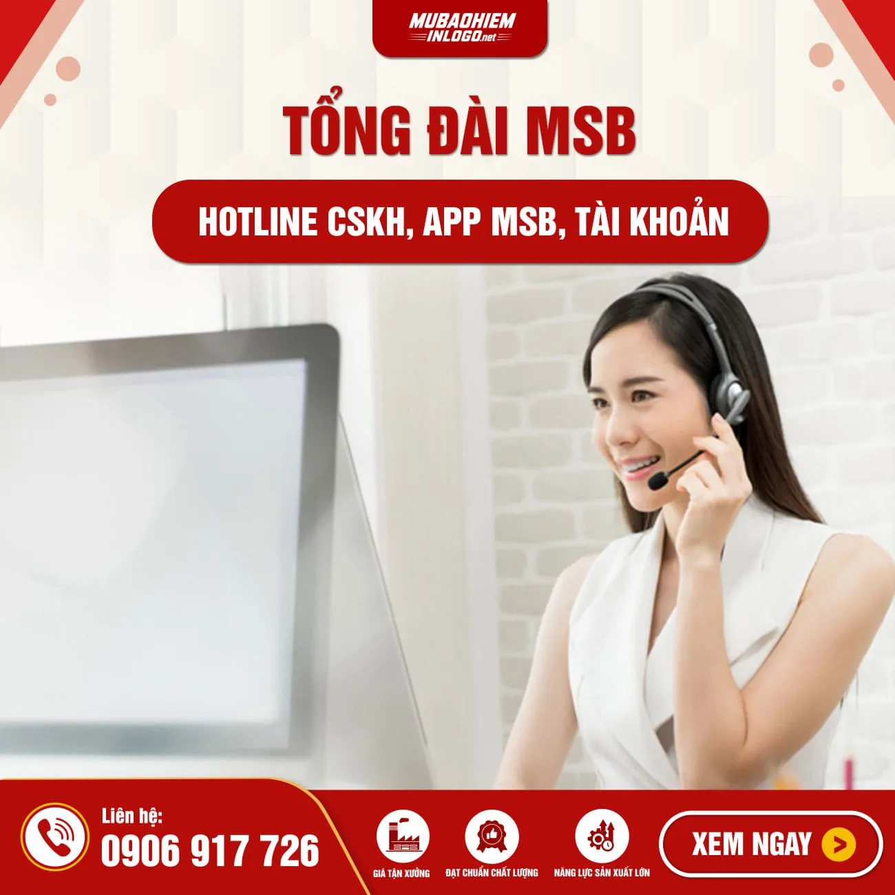 Tổng đài MSB 1900 6083: hotline CSKH, app MSB, tài khoản