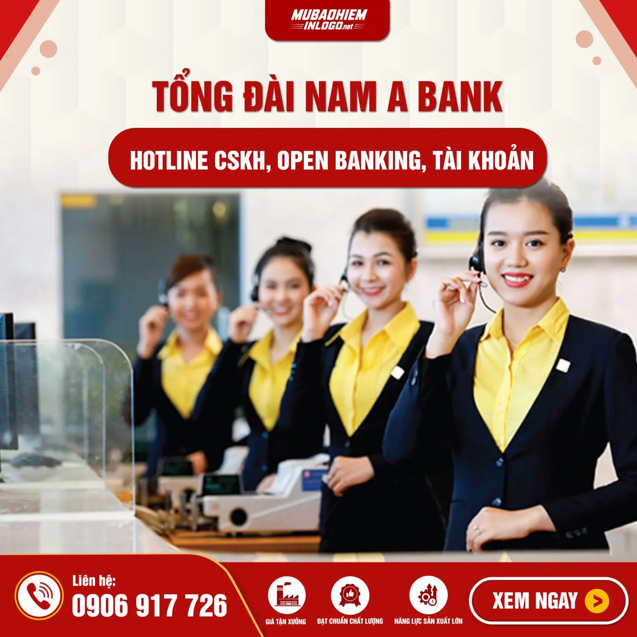 Tổng đài Nam A Bank 1900 6679: hotline CSKH, Open Banking, tài khoản