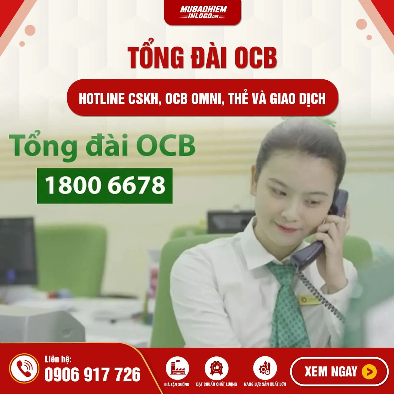 Tổng đài OCB 1900 1846: hotline CSKH, OCB OMNI, giao dịch