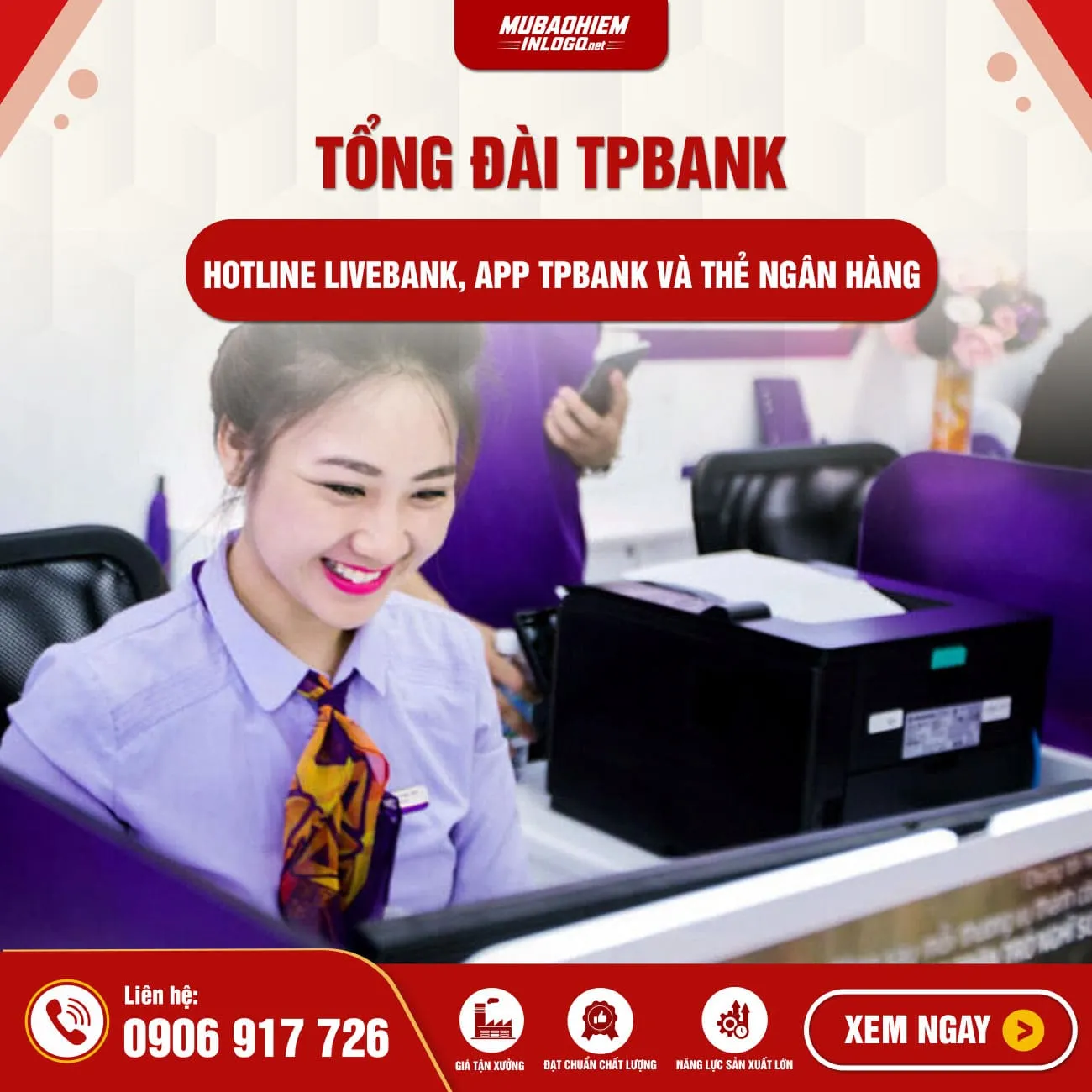Tổng đài TPBank 1900 60 36: hotline LiveBank, app TPBank, thẻ ngân hàng