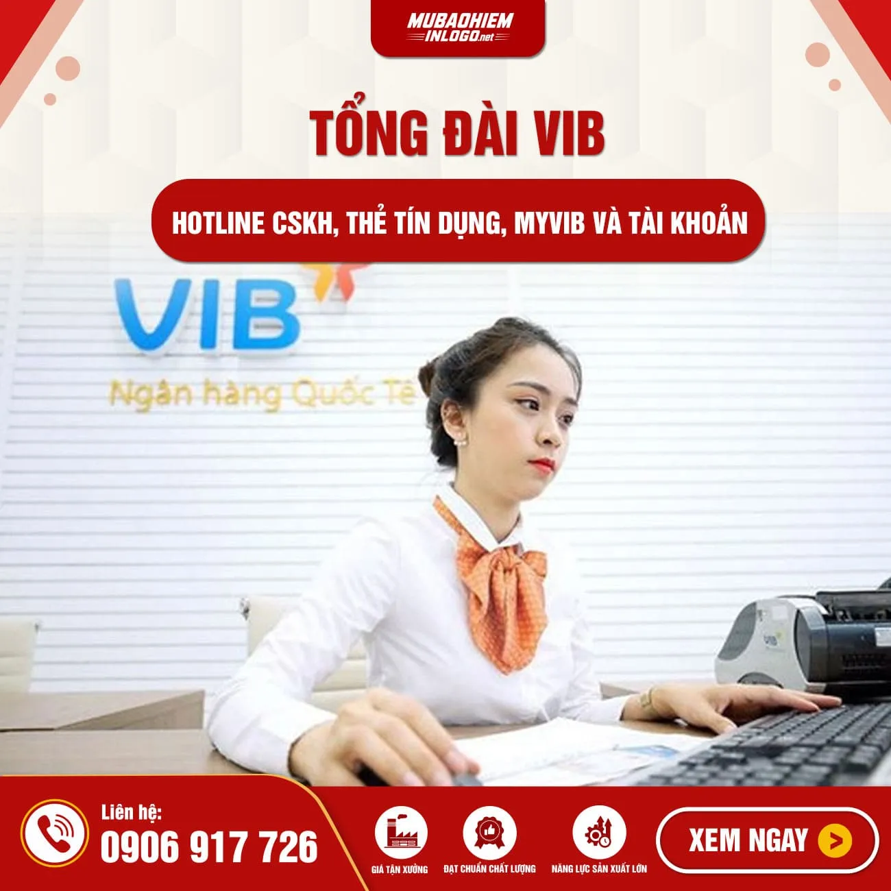 Tổng đài VIB 1900 2200: hotline CSKH, MyVIB, tài khoản, thẻ tín dụng
